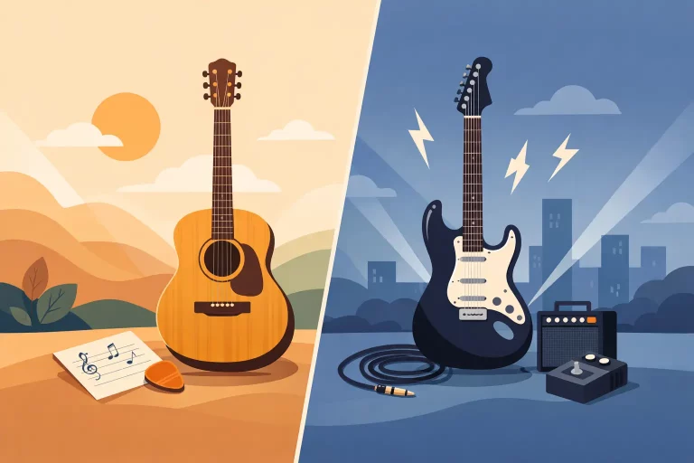 Gitarre oder E-Gitarre lernen: Was passt besser?