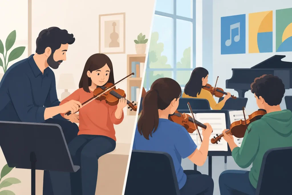 Privater oder kommunaler Musikunterricht?